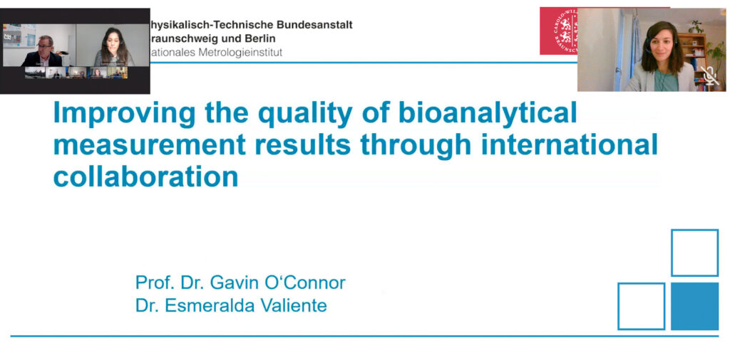 Eine Präsentation zur Qualität bioanalytischer Messergebnisse. © PTB