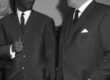 Reception for the Minister of Economy Ismael Touré from Guinea with Federal Minister Walter Scheel in 1964.
