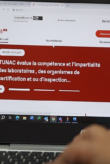 Vue partielle d’un écran d’ordinateur