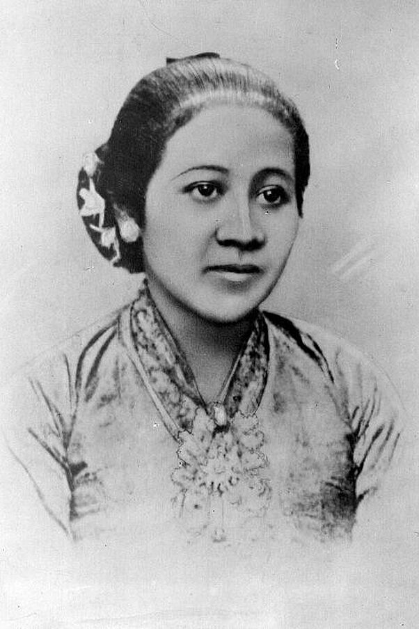 A black and white portrait of a woman.