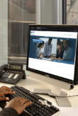 A screen showing a website.