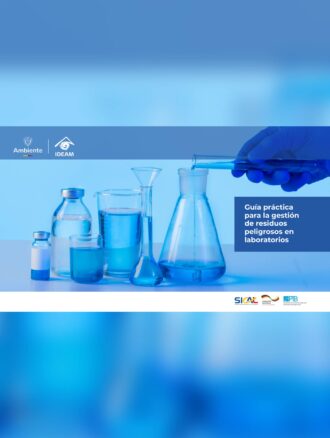 The cover page of the RESPEL Guide showing some liquid being poured into a flask from a test tube. Other flasks, beakers and bottles with liquid in them are also shown.